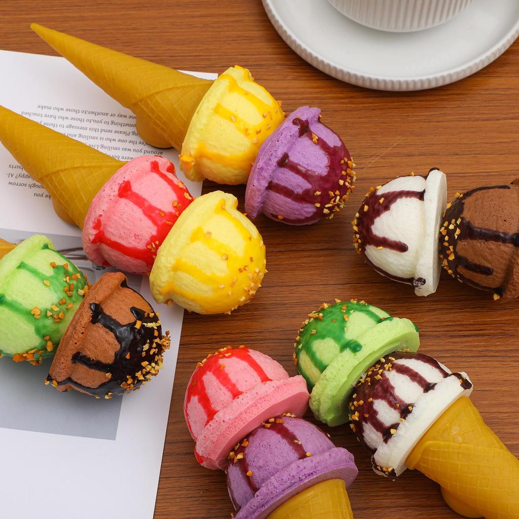 PU Slow Rebound Double-Layer Ice Cream Model Refrigerator Magnets & Props.