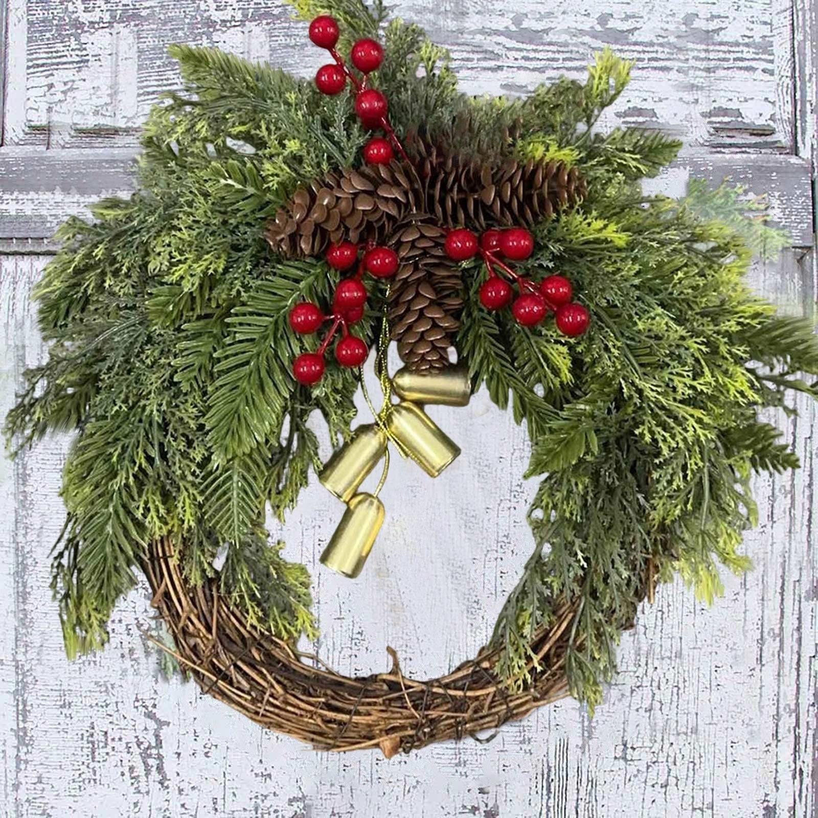 

Christmas Wreath Boho Wreath Christmas Day Wreath Home Decoration Door Wall Decoration One Size красный