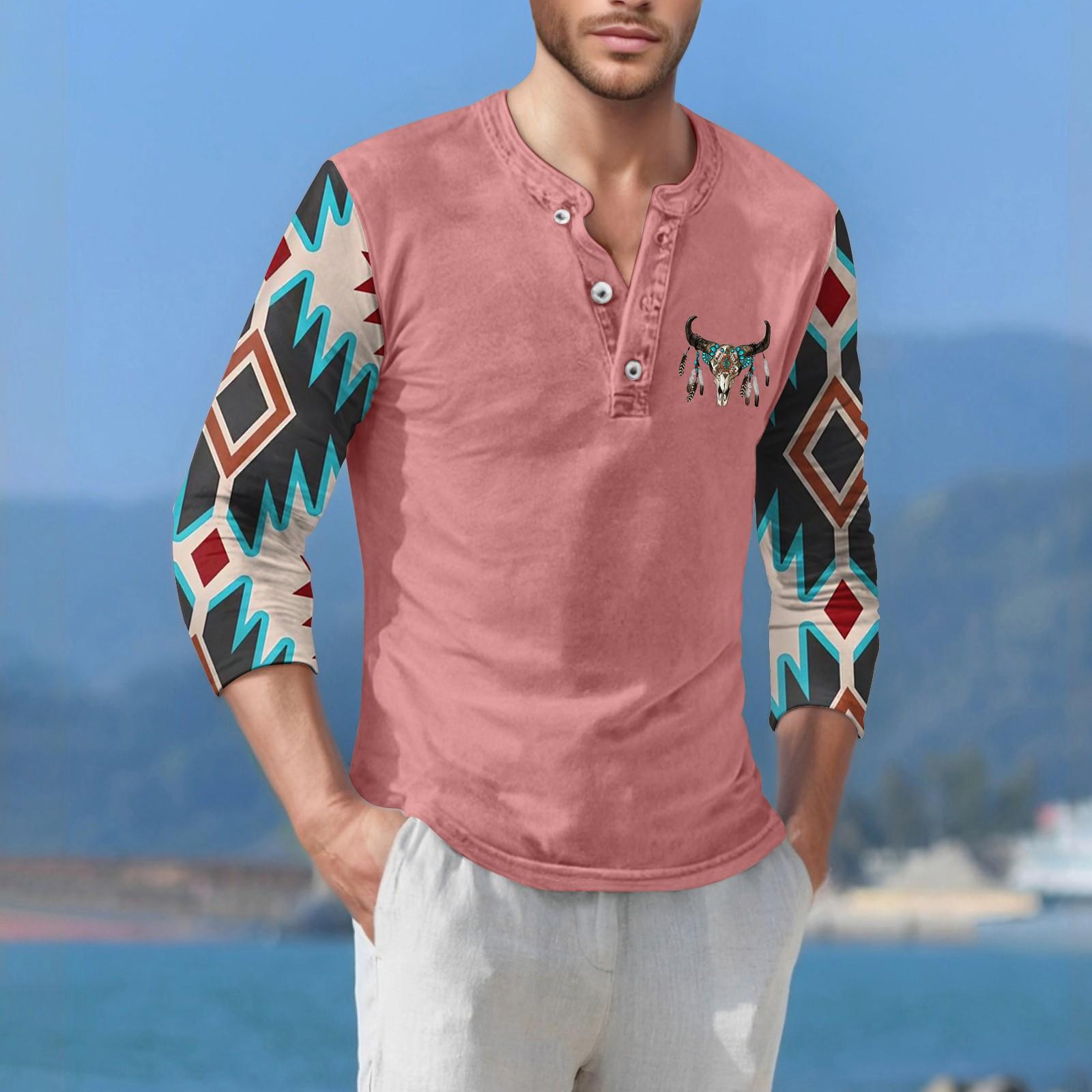 

Мужская футболка уличная повседневная мода с коротким рукавом M розовый