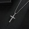 Exquisite Shiny Zircon Cross Pendant Necklace For Women Men Versatile Hip-Hop Cross Necklace Party Jewelry Accessories Gifts