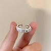 Wire-cut Zirconia Ring - A Unique Design for Women, A Couple's Ring for The Index Finger, A Light and Luxurious High-end Style Ring