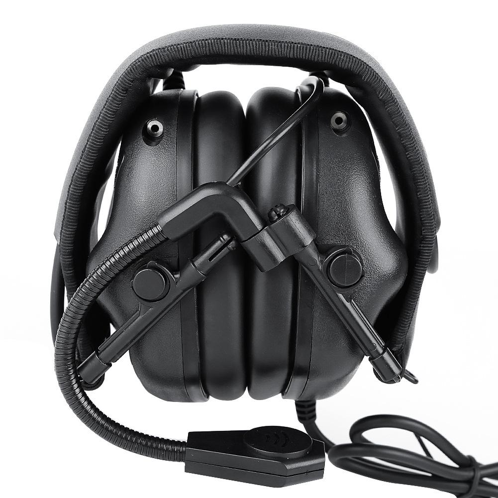 5th Gen Chip Tactical Headset HD-09 Over-Ear Pickup Noise Cancelling Headphones ABS+Sound Insulation Cotton Outdoor Shooting Hunting Military
