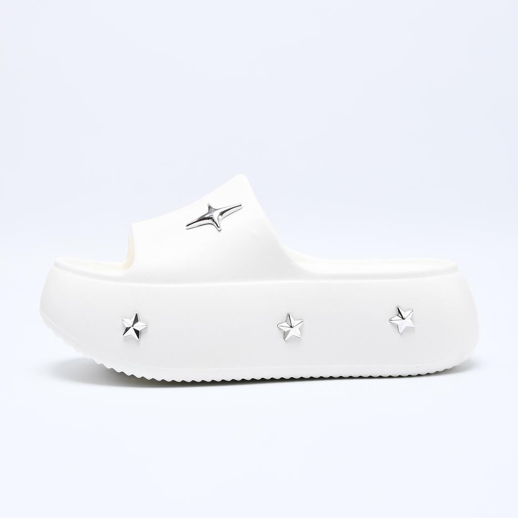 Summer new thick-soled one-pedal slippers women's height increase wear-resistant beach fashion casual cool slippers