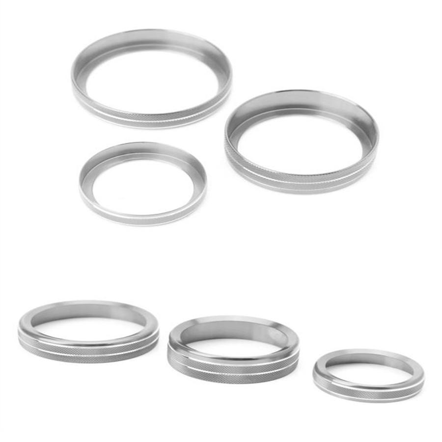 6x For 16-18 Ford F150 Air Conditioner Audio Switch Knob Ring Cover Trim Silver