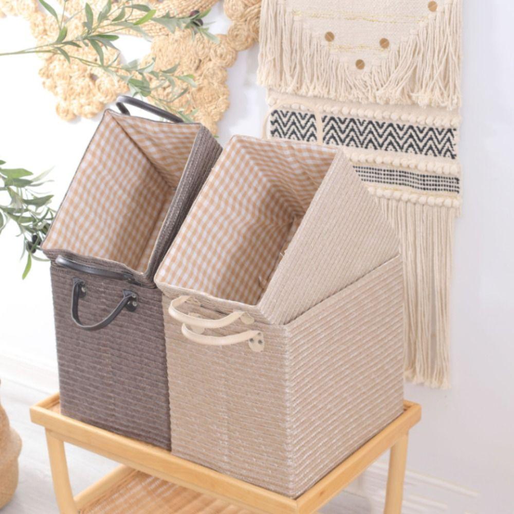 Handmade Storage Box Foldable Sorting Box Multi-Function Woven Storage Basket  Miscellaneous Items
