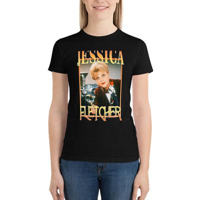 Jessica Fletcher Tribute T-Shirt Oversized Shirts Graphic Tees Tops Women'S Tee Shirt