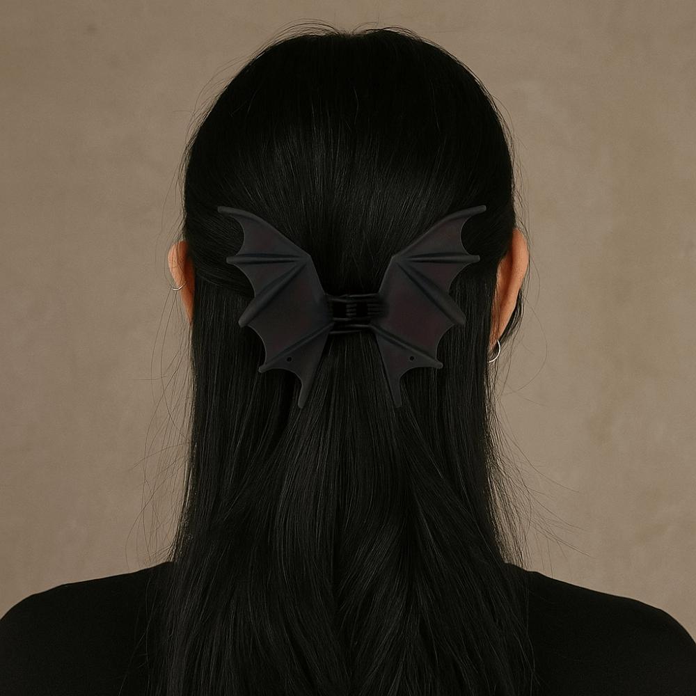 Zinc Zinc Alloy Bat Wings Ponytail Holder Gothic Shark Clip Halloween Hair Claw Women Girl