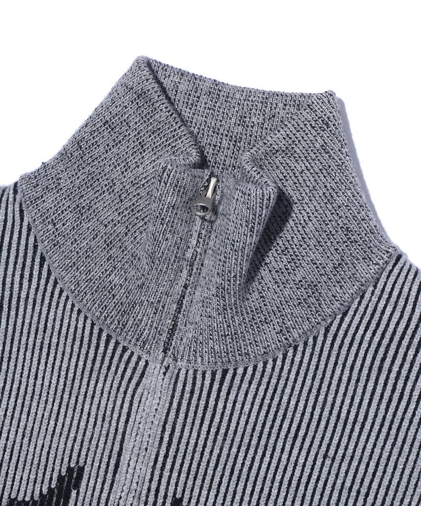 Eonoideu Niju High-Neck Knit Zip-Up Lq5Su515_Charcoal
