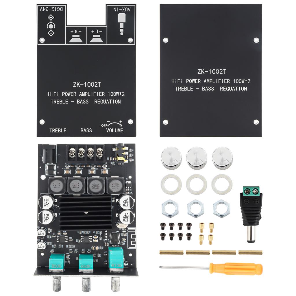 Bluetooths Amplifier Board 100Wx2 TPA3116D2 Car Audio Home Theater DIY Speakers Stereo Receiver 12V-24V Power Module