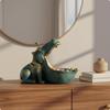 Süßigkeitenschale Lustiges Design Nilpferd Schlüsselablage Multifunktionale Flusspferd-Figur für Wohnzimmer,