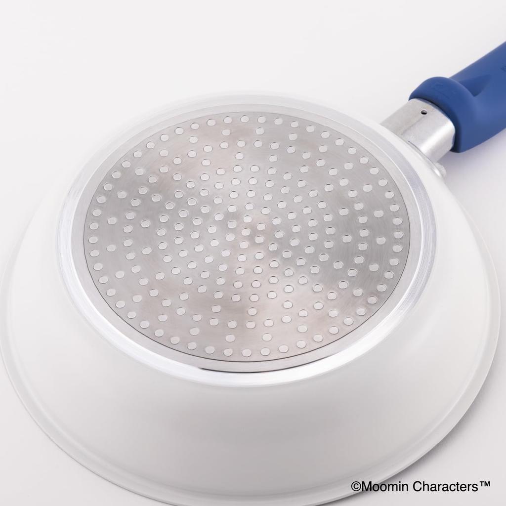 Kai Corporation 20cm Moomin İndüksiyonlu Tava Kancalı DW5801 Tava, Uyumlu, Delikli, PFAS İçermez, Mavi,