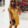 Premium Women Short Sleeve Wrap Boho Floral Mini Dress For Effortless Summer Style