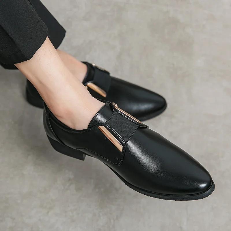 Spring Black luxury shoes Men's designer  Brown leather shoes for men Comfortable Casual shoe Dress loafers shoes man