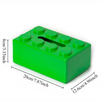 1PC Wall-mounted Living Room Building Block Tissue Box Car Paper Box Household Napkin Drawer Organizer