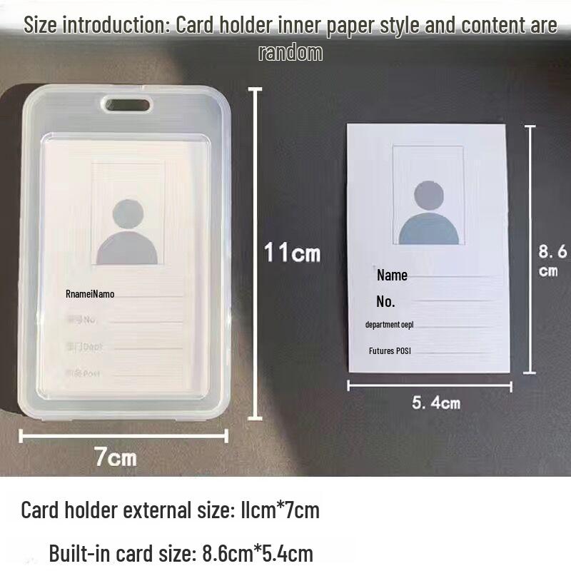 Transparent Flip-Open Card Holder for Student ID, Transit Pass, Bank Card, and Access Badge