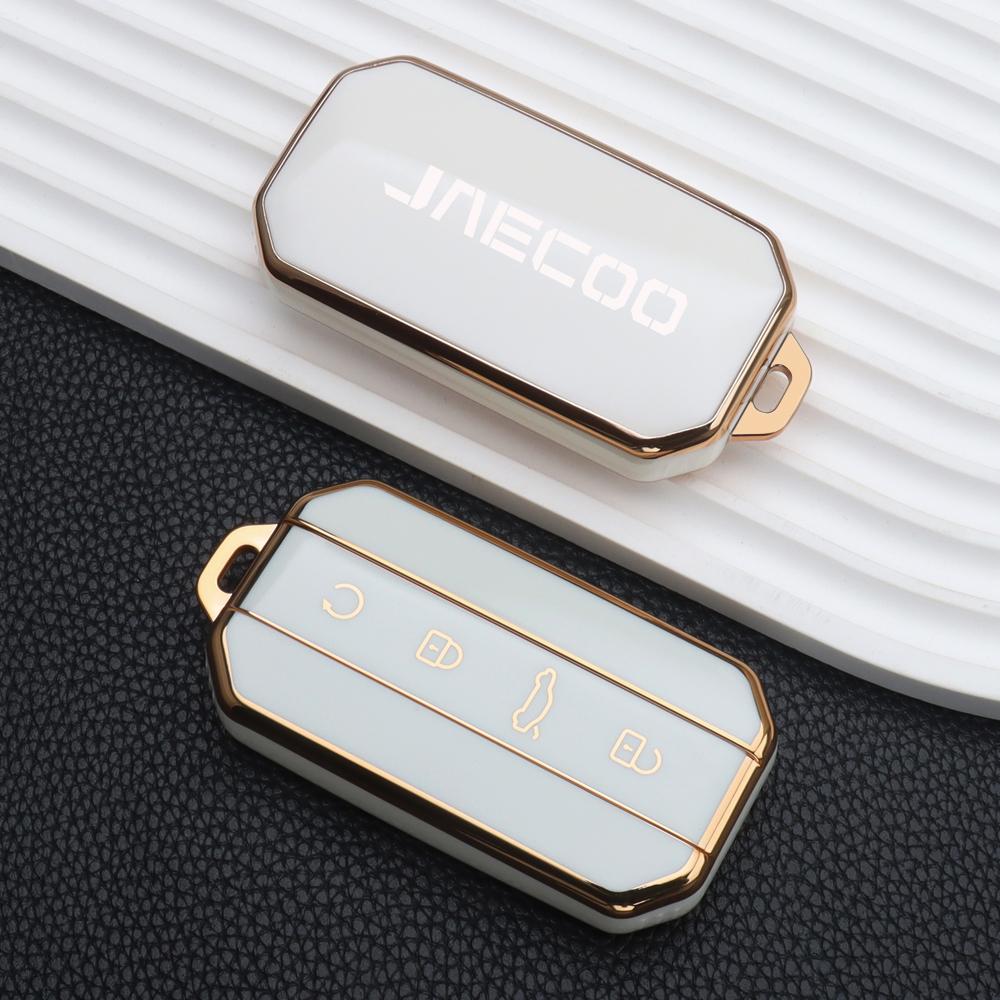 Soft TPU Car Key Case Full Cover for Chery Jaecoo J5 5 2025 2026 Protection Key Bag Housing Holder Keychain Car Accessories