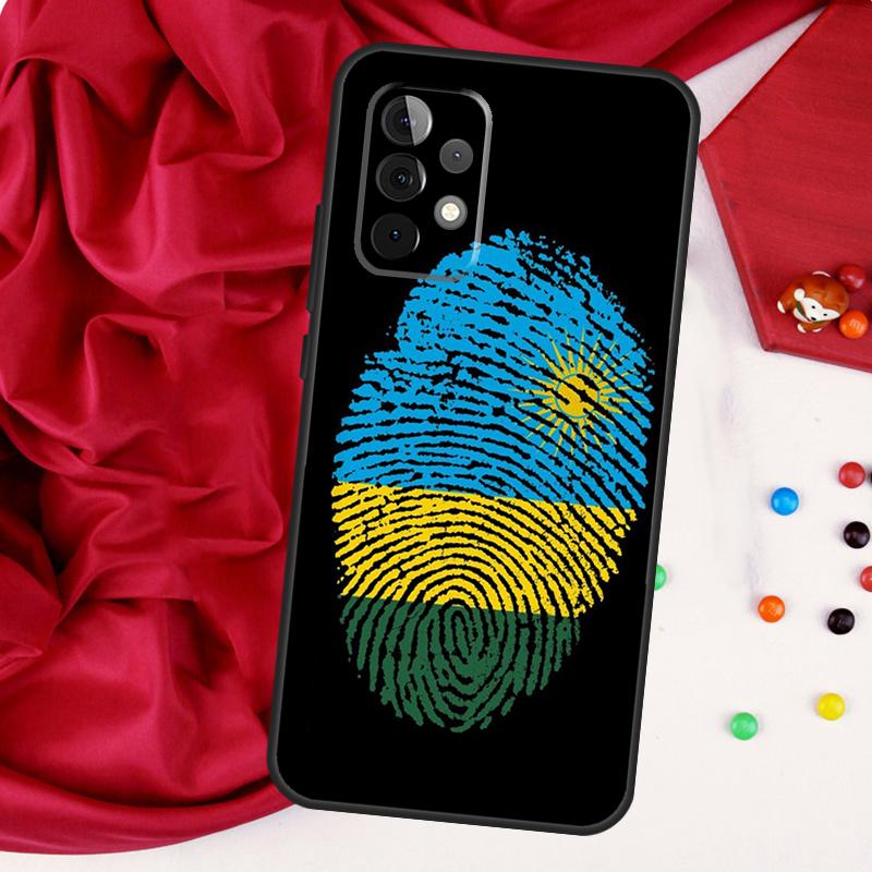 Rwanda Flag Coat Of Arms For Samsung Galaxy A26 A05 A06 A16 A54 A34 A14 A22 A32 A52 A55 A35 A15 A53 A13 A56 A36 Case