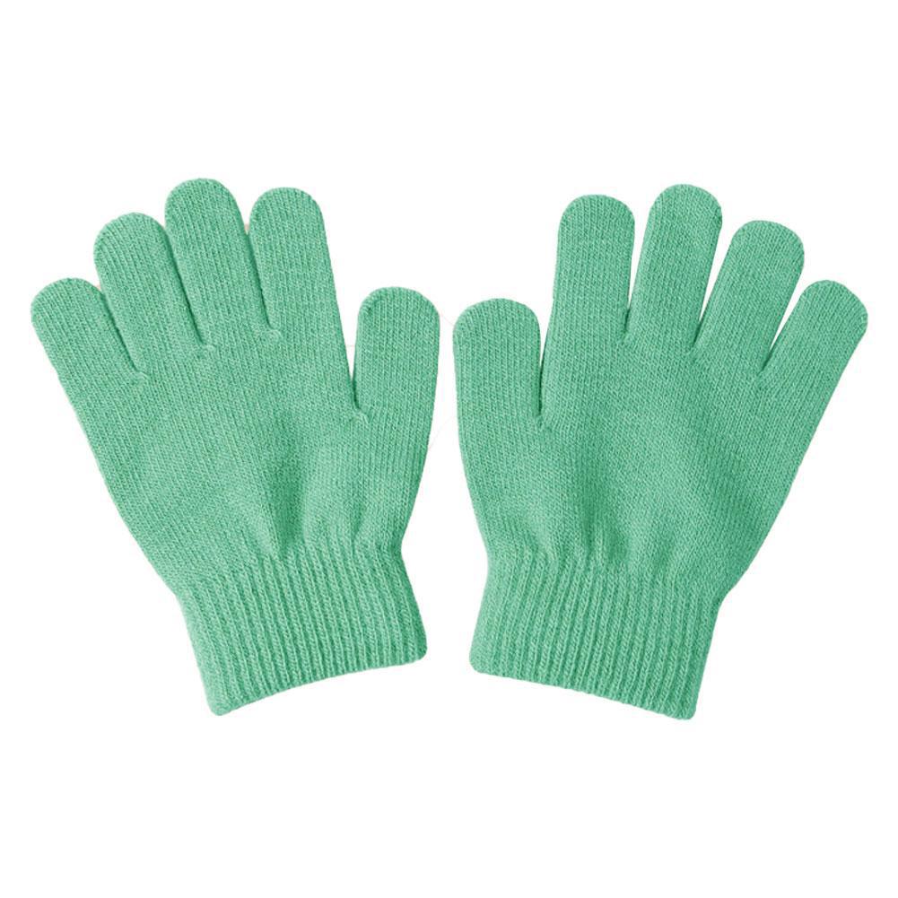 

Winter Warm Kids Gloves Windproof Knitted Soft Thermal Full Finger Outdoor Cycling Running Anti-Cold Children Mittens 2025 New 4-8 age світло-зелений колір