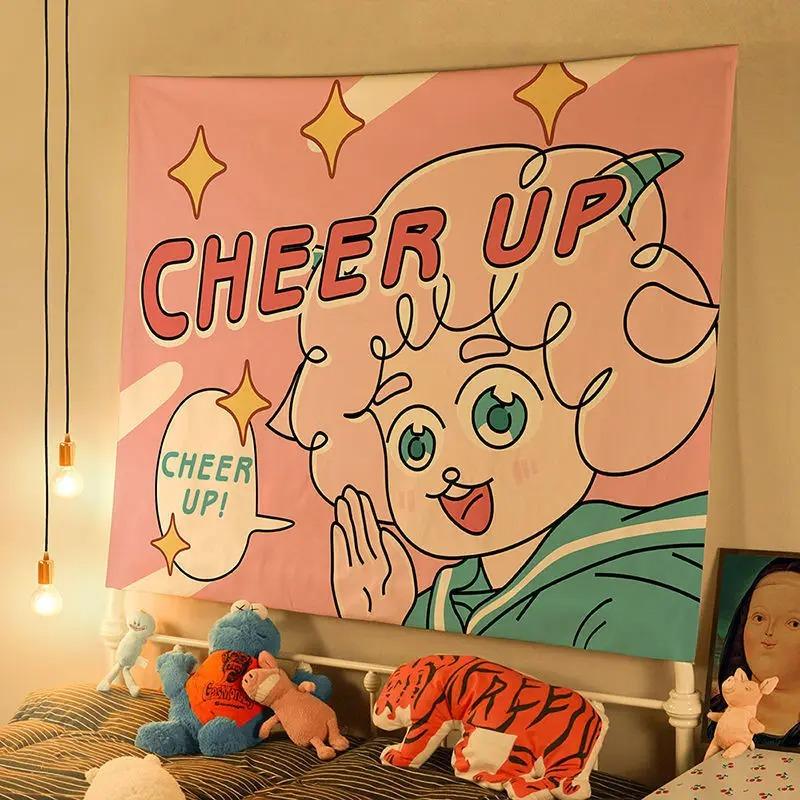 Милый маленький свежий фон ткань украшение стены дома гобелен офис гостиная гобелен — фото 6