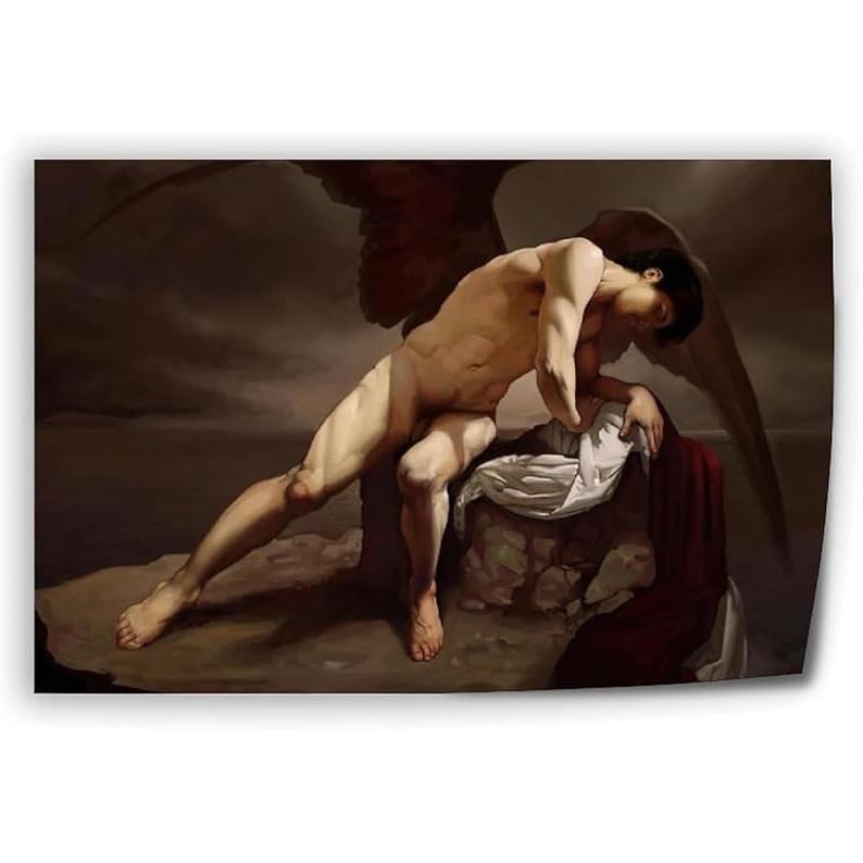 GRWGOLGR Неоклассический художник Роберто Ферри Картина Искусство Масляная живопись Печать Постер (3) Холст Искусство Настенный Постер Печать Офис Спальня Эстетика 12x08inch(30x20cm)