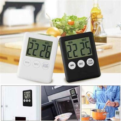 Schermo digitale LCD Timer da cucina Quadrato Conto alla rovescia Conto alla rovescia Sveglia Orologio magnetico