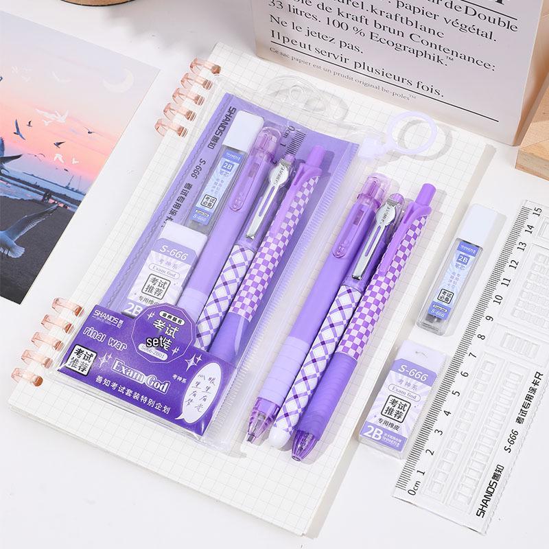 Exam Stationery Set: Pencils, Eraser & Ruler for Middle & College Entrance Exams