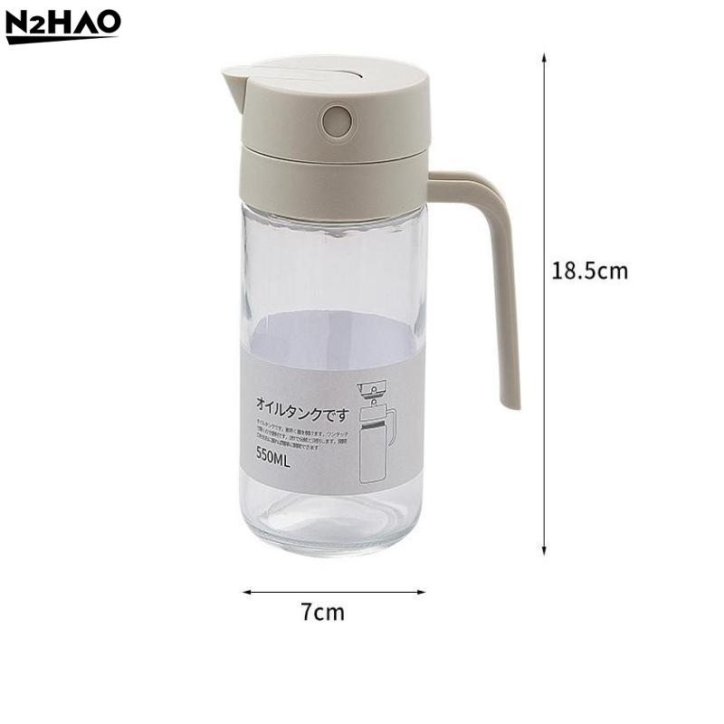 550ML Portable Kitchen Glass Olive Oil Dispenser Large-capacity Oil Can For Cooking Oil Spices Camping Dispenser