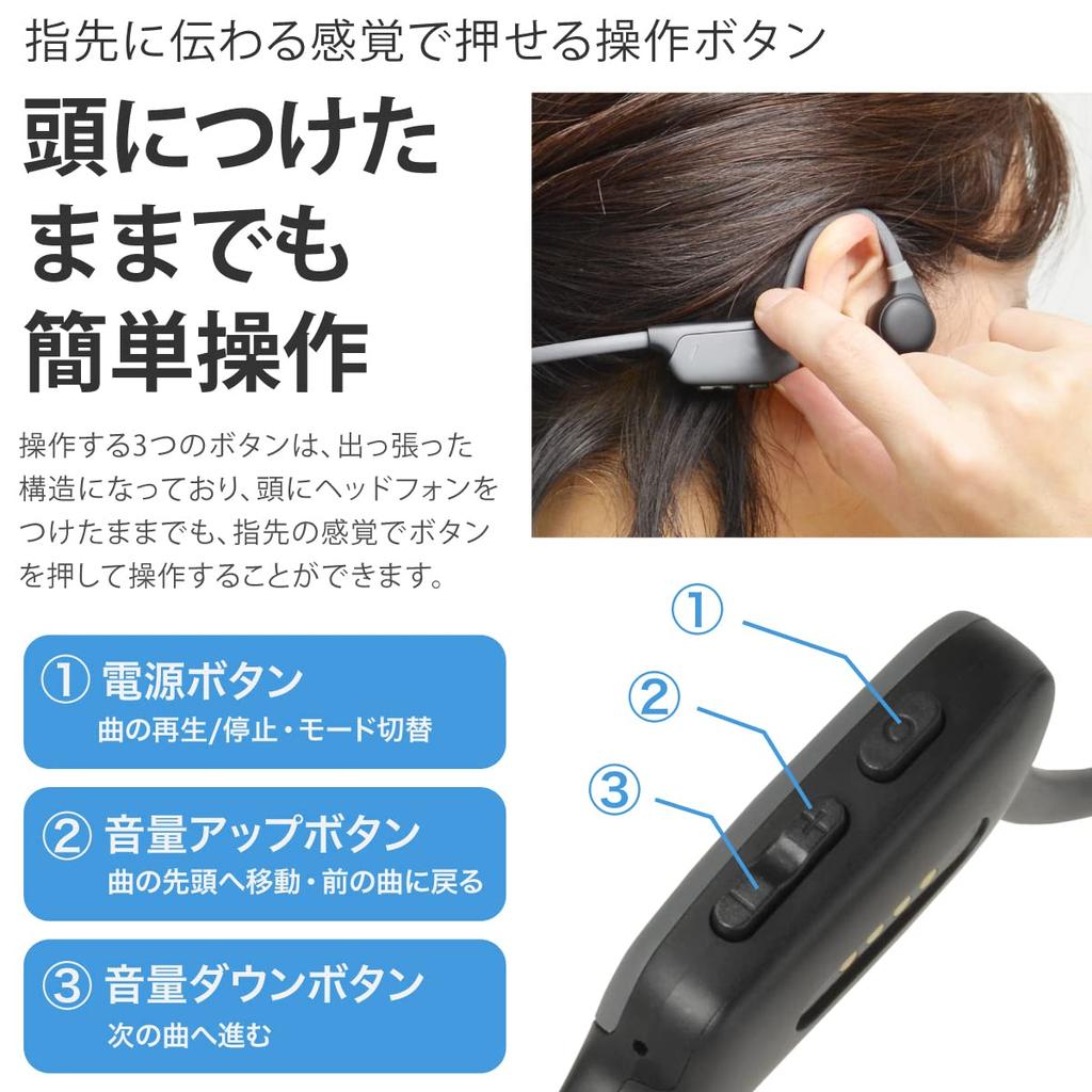 JTT Online Bone Conduction Sound Collector Headphones Bluetooth Earphones Lightweight Wireless Fukumimi Bone Headphones Airy USB Charging Sound