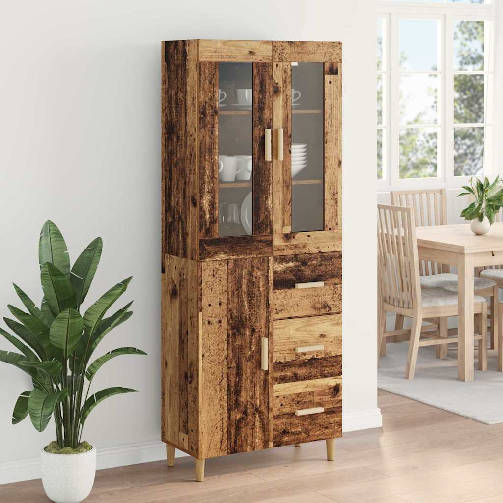 Highboard Reclaimed Wood 69.5 x 34 x 180 cm Particle Board