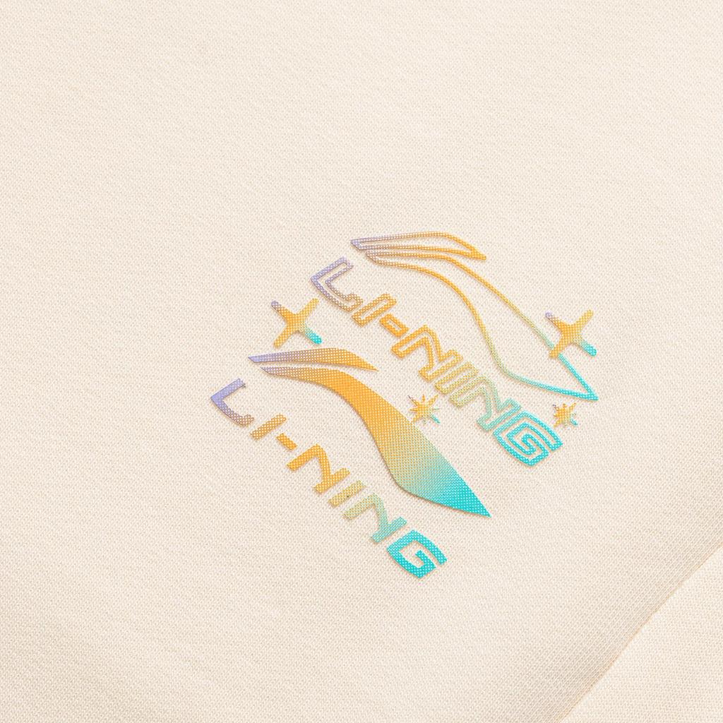 Li Ning Sports Lifestyle Series Simple Loose Cuffed Casual Versatile Early Spring Knitted Sports Pants Women Bottoms Swan-White AKLU868-6