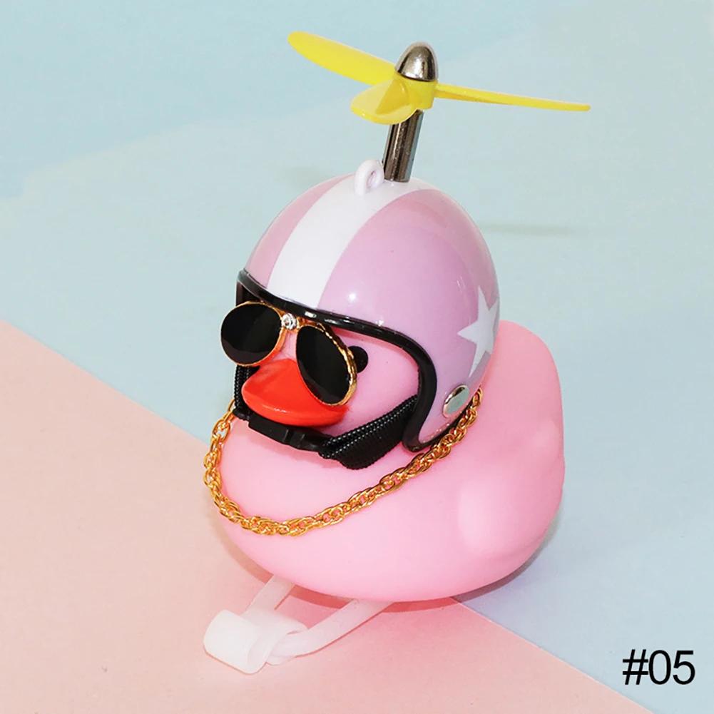 Luminous Airscrew Helmet Standing Duck Broken Wind Small Yellow Duck Motorbike Bicycle Cycling Light Moto Motorcycle Accessories