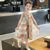 Girls Summer Bohemian Sleeveless Princess Dress Lightweight Breathable Children Sundress