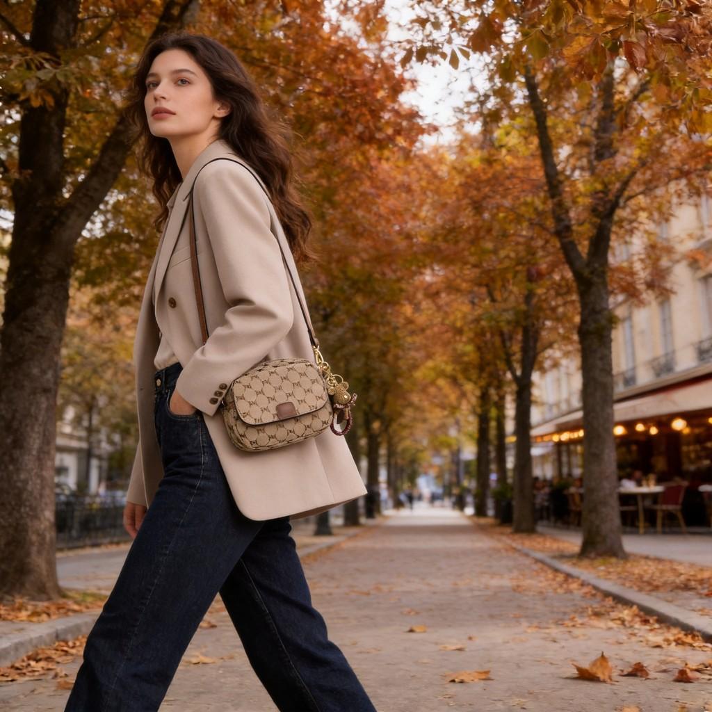Small Crossbody Bag For Women With Faux Leather And Details For Daily Use