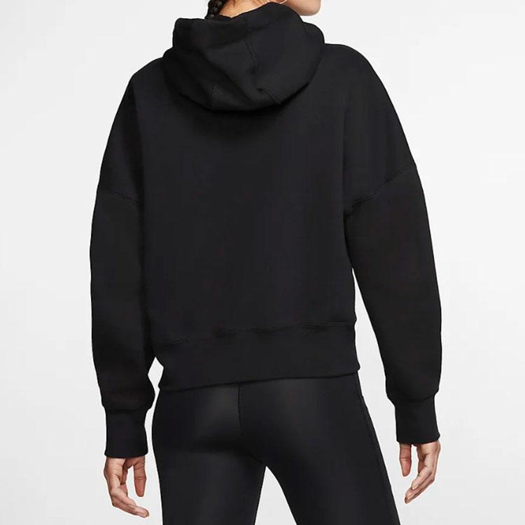 Jordan Wings Logo Drawstring Hoodie Sweatshirt Asian Version Women Tops Black CQ6672-010