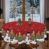 Rustic Christmas Tablecloth New Year 2026 Snowman Table Cover Christmas Party Table Decorations for Home 2026 Xmas Gifts Navidad
