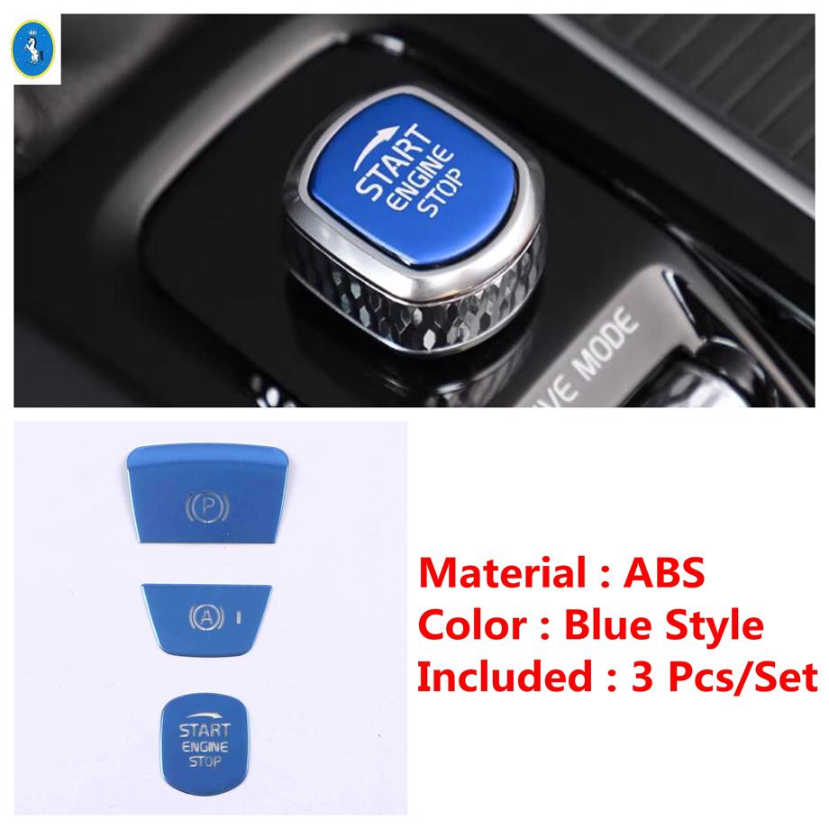 Metal START ENGINE STOP Button Sequin Decoration Cover Trim Car Styling Accessories Fit For Volvo XC60 S60 XC90 S90 V90