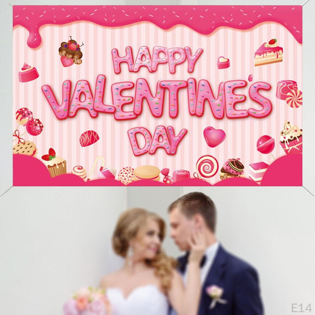 Garden Flag Decor Printed Romantic Holiday Banner Anniversary Valentines Day Party