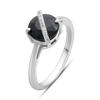 Silver Ring with a Natural Sapphire 2.732ct, Cubic Zirconias, Item Weight 2.57 G (2180258)
