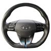 Maßgeschneiderte Auto-Lenkradabdeckung Für Hyundai Ioniq 2017-2019 Elantra 4 2016-2019 Schwarzes Ledergeflecht Für Lenkrad