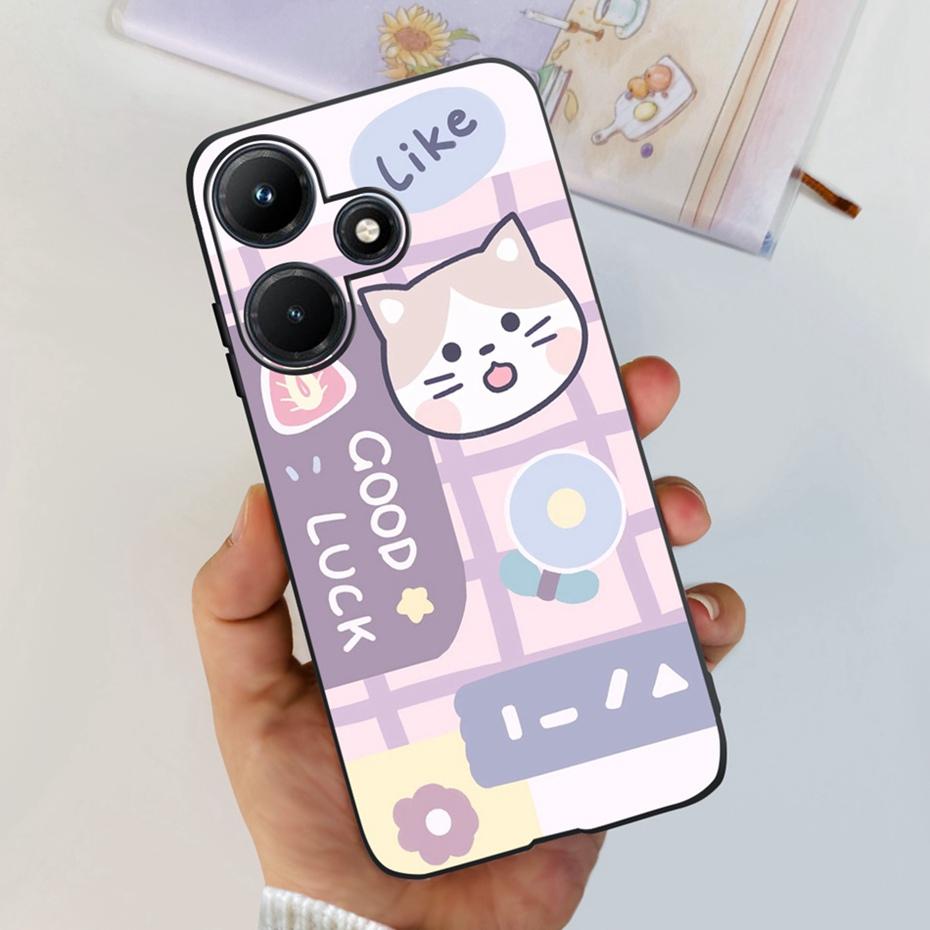 Cute Phone Case For Infinix Hot 30i Hot30 30 Play NFC 2023 Soft Silicone TPU Back Cover For Infinix Hot30i Hot 30 30Play