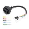 16pin OBD OBD2 Female K Line Can Line Jumper Tester Connector Diagnostic Cable Universal K+CAN OBD2 Cable for Vehicles