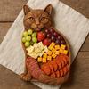 Plastic Serving Tray Ocean Themed Cheese Bread Board Fruits Nuts Wood Display Board Beachfront Dinner Party Platter