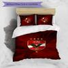 3pcs Al Ahly FC Design Cover Set - HD Printed Bedding with 1 Cover and 2 Pillowcases - Perfect for Home and Dorm Decor