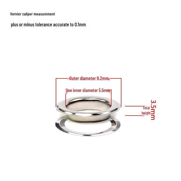 Iron Eyelet Button, Hollow Rivet, Metal Grommet for Light Box Cloth & Paper Tags