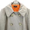 A.P.C. Wool Blend Pea Coat S Gray Quilted Back Women Used