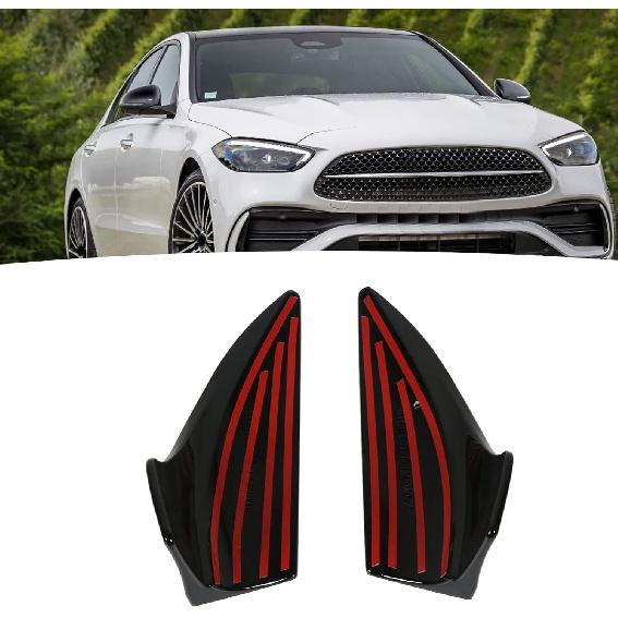 

Front Bumper Lip Spoiler Replacement for C Class W206 AMG Line C43 2021 Onwards, Front Bumper Side Vent Spoiler, Black чёрный