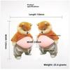 Chubby Shiba Inu 3D Shiba Inu Stickers Dog Belly Sticker Soft Pink Background Silicone Self-Adhesive Squeezable