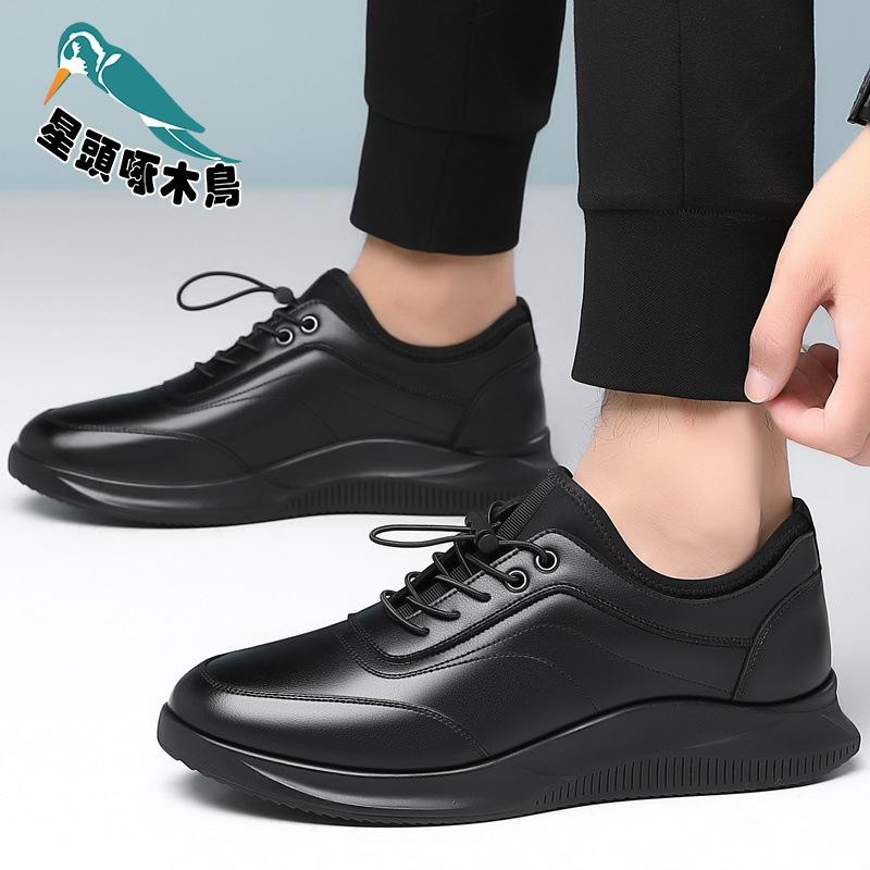 Casual Shoes Men's Spring 2025 New Versatile Men's Leather Soft-soled Sports Leather Shoes