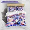 3pcs Custom Name Cartoon Genshin Impact Ayaka Kamisato Bedding Set Duvet Cover Closure Includes 1 Duvet Cover & 2 Pillowcases for All Seasons Bedroom 