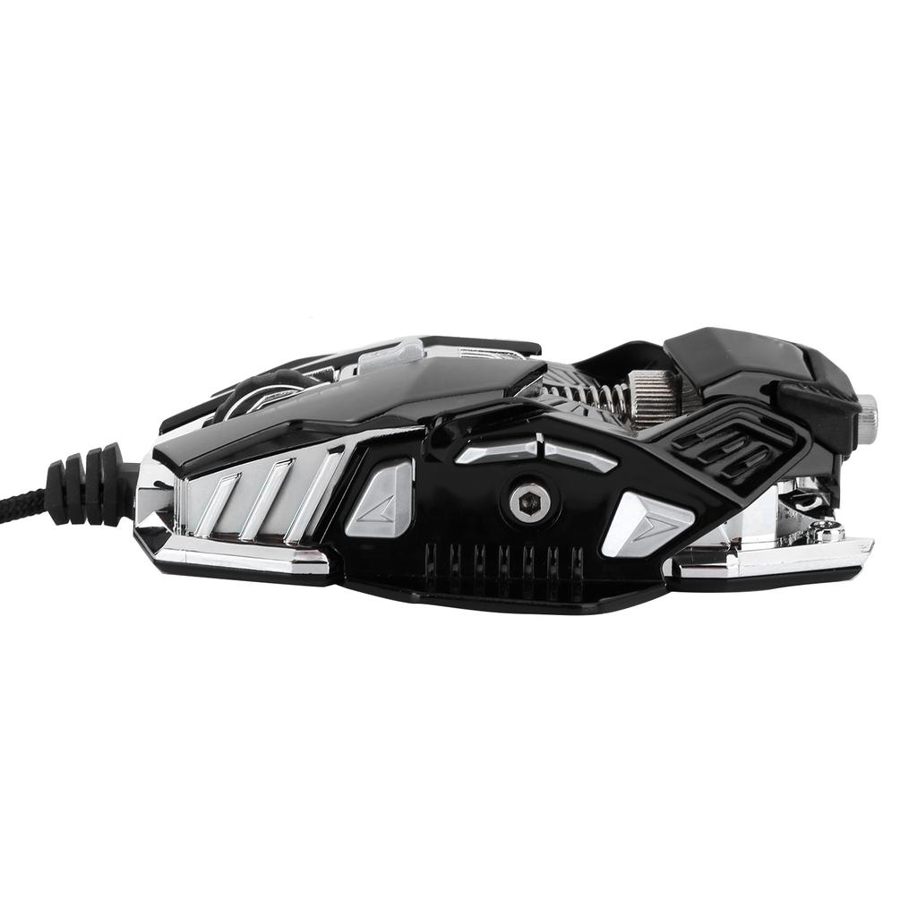 Gaming Mouse Wired USB Mechanical Glowing Crystal Ball Aggravated Computer AccessoriesBlack USB